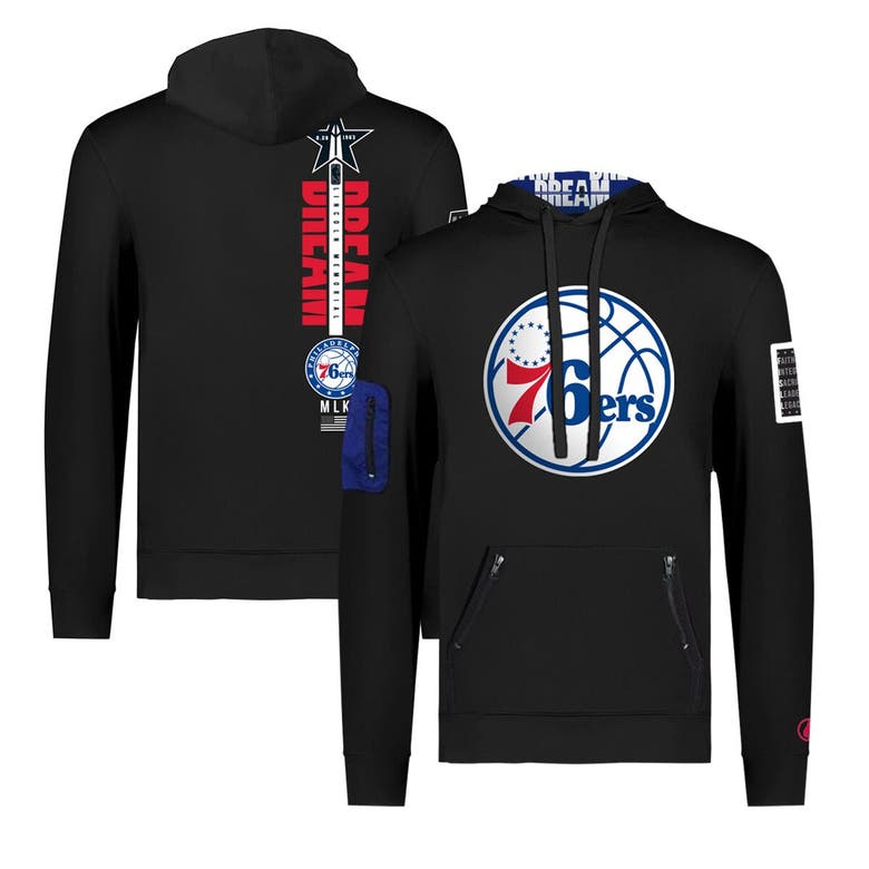 Shop Fisll Unisex  X Black History Collection  Black Philadelphia 76ers Pullover Hoodie