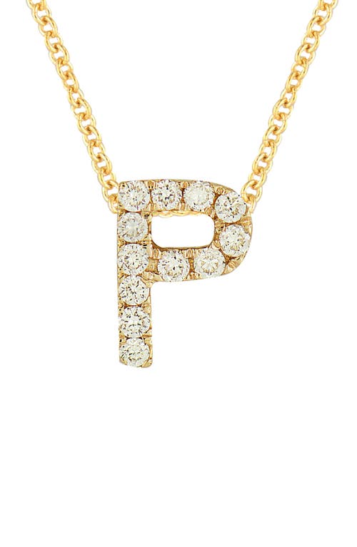 Bony Levy 18k Gold Pavé Diamond Initial Pendant Necklace In 18k Yellow Gold - P