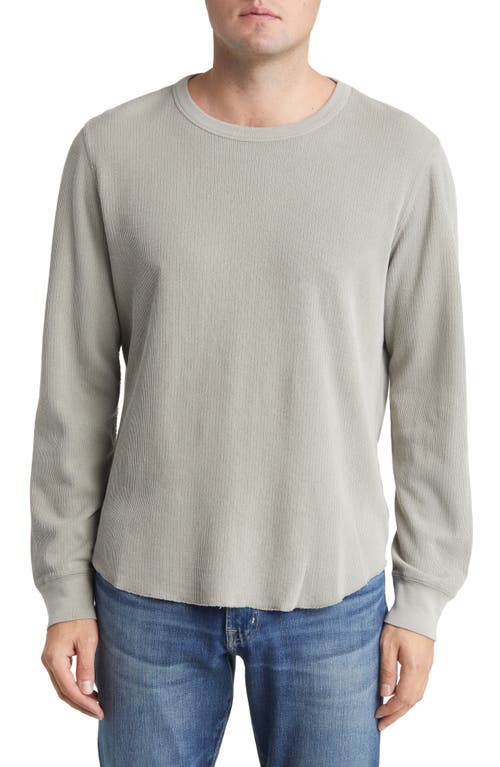 Thermal Knit Cotton T-Shirt in Abbey Stone Venice Wash