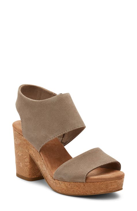 Toms nude wedges sale