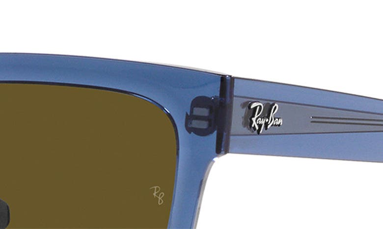 Shop Ray Ban Ray-ban Warren 57mm Rectangular Sunglasses In Dark Brown