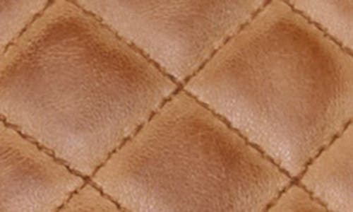 Andrew Marc Quilted Panel Leather Jacket In Cognac