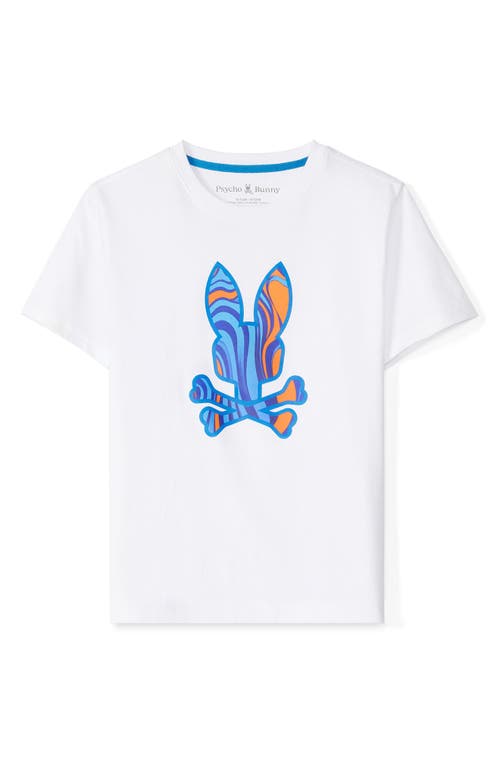 Psycho Bunny Kids' Nevada Pima Cotton Graphic T-shirt In White
