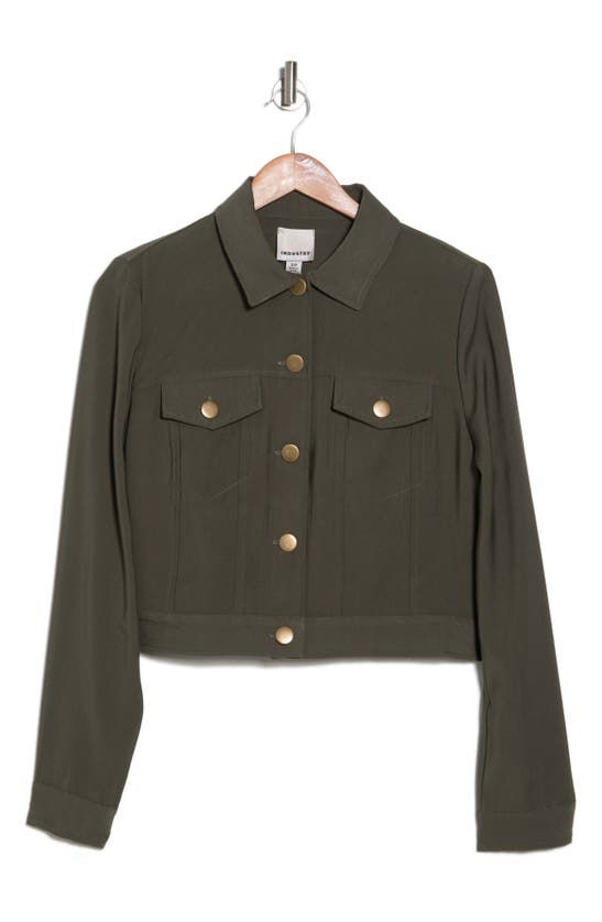Shop Industry Republic Clothing Crop Jacket In Olive