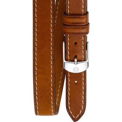 Michele 1m Leather Double Wrap Watch Strap
