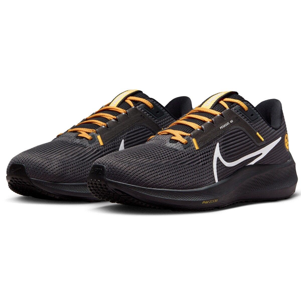 unisex pittsburgh steelers nike white zoom pegasus 37 running shoe