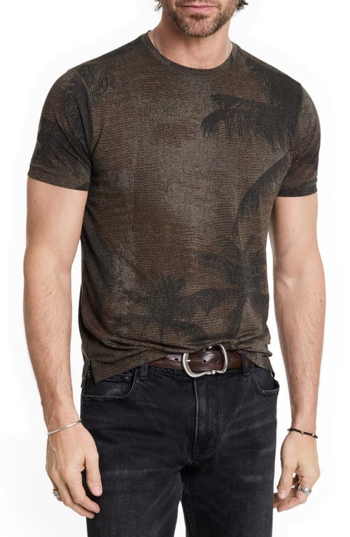 Gobi Palm Burnout T-Shirt in Earth Brown