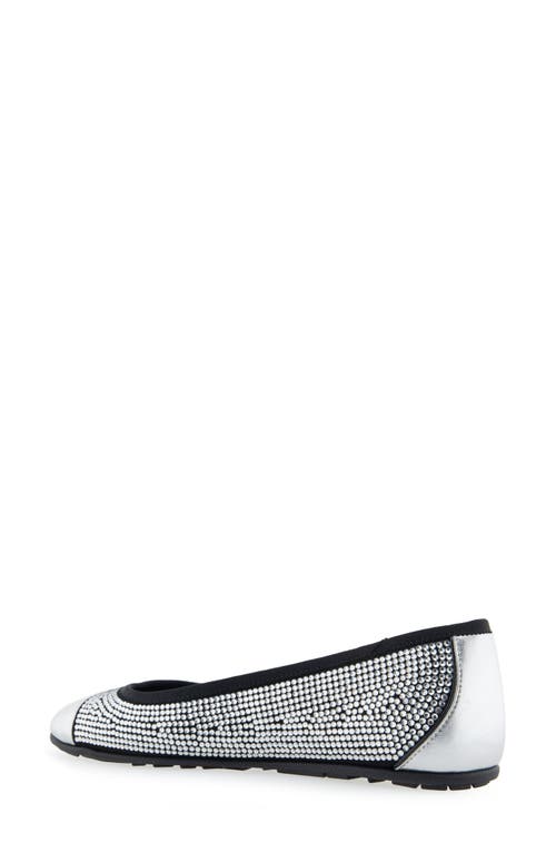 Shop Aerosoles Pierre Rhinestone Ballet Flat In Black/clear