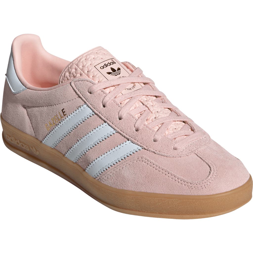 Shop Adidas Originals Adidas Gazelle Indoor Sneaker In Sandy Pink/white/gum