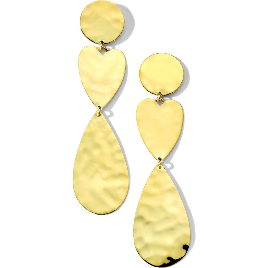 Ippolita Classico Crinkle Linear Drop Earrings In Gold