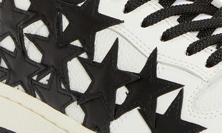 Amiri Stars Low Top Sneaker In White/ Black