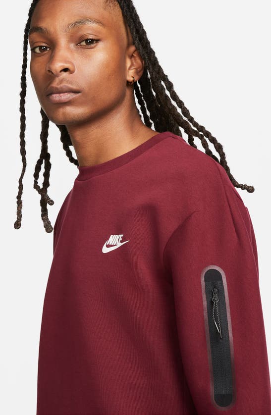 Nike Sportswear Tech Fleece Crewneck Sweatshirt Dark Beetroot/ | ModeSens