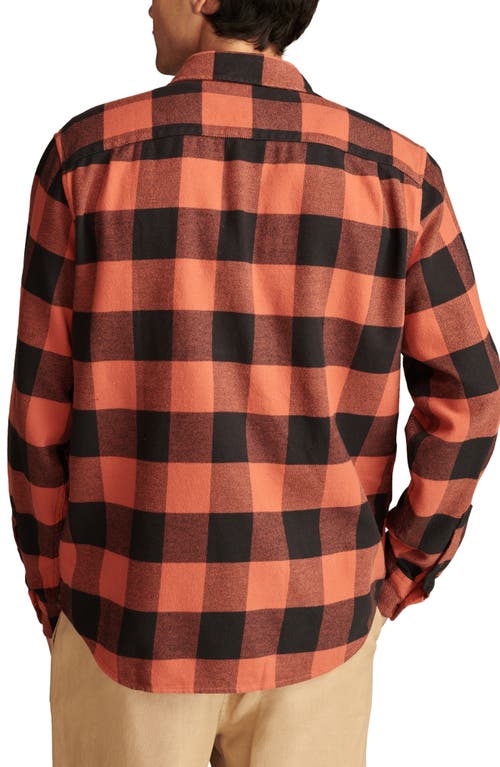 Shop Lucky Brand Plaid Cloud Soft Flannel Button-up Shirt In Orange Multi