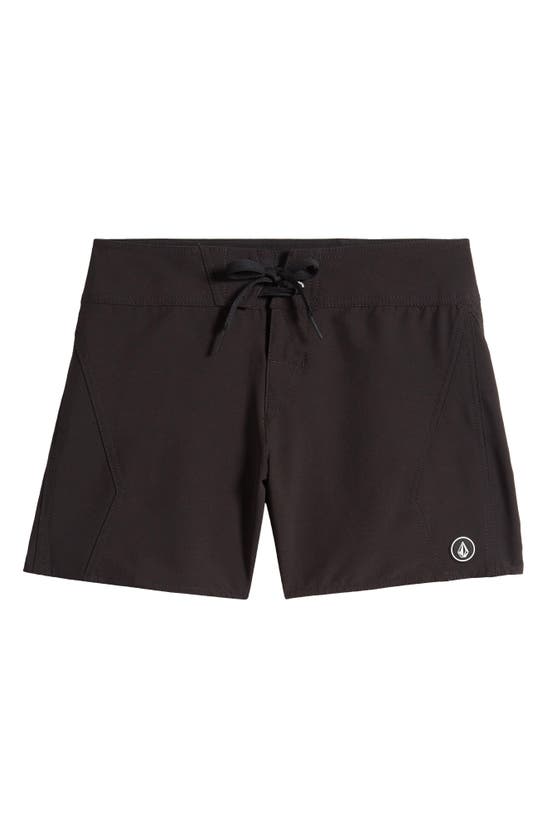 Shop Volcom Simply Solid 5-inch Board Shorts In Black