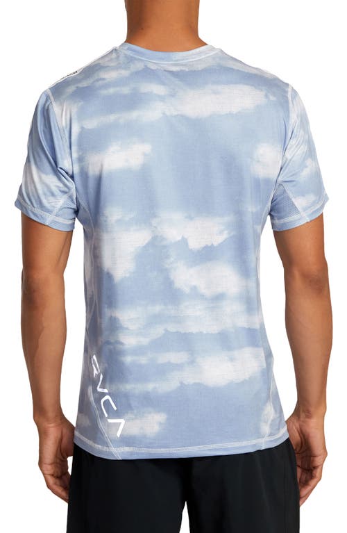 Shop Rvca Sport Vent Logo Graphic T-shirt In Digi Clouds