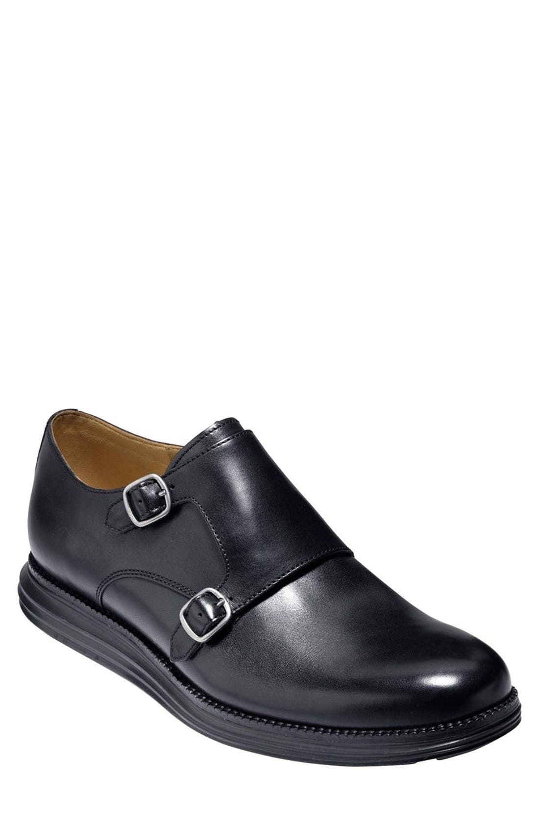 cole haan double monk black