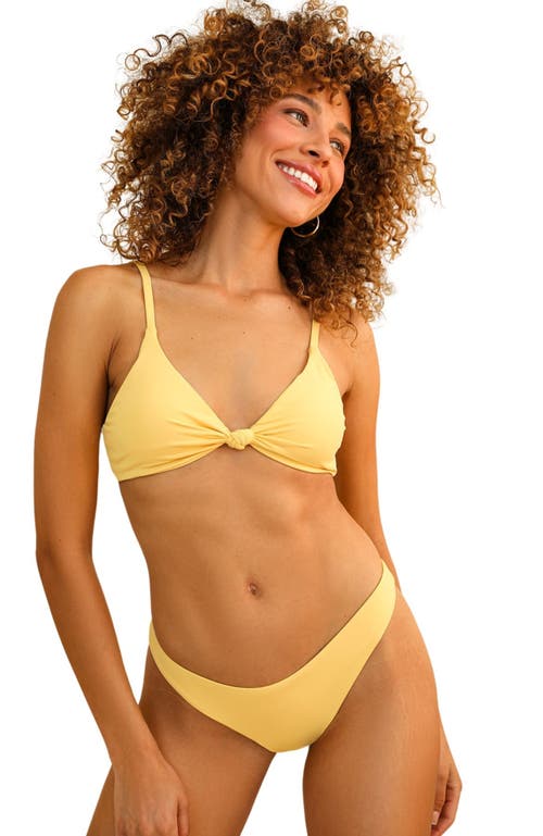 Dippin Daisys Zen Knotted Triangle Bikini Top Mellow Yellow at Nordstrom,