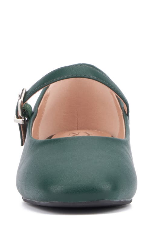 Shop New York And Company Page Mary Jane Ballet Flat In Forest Green