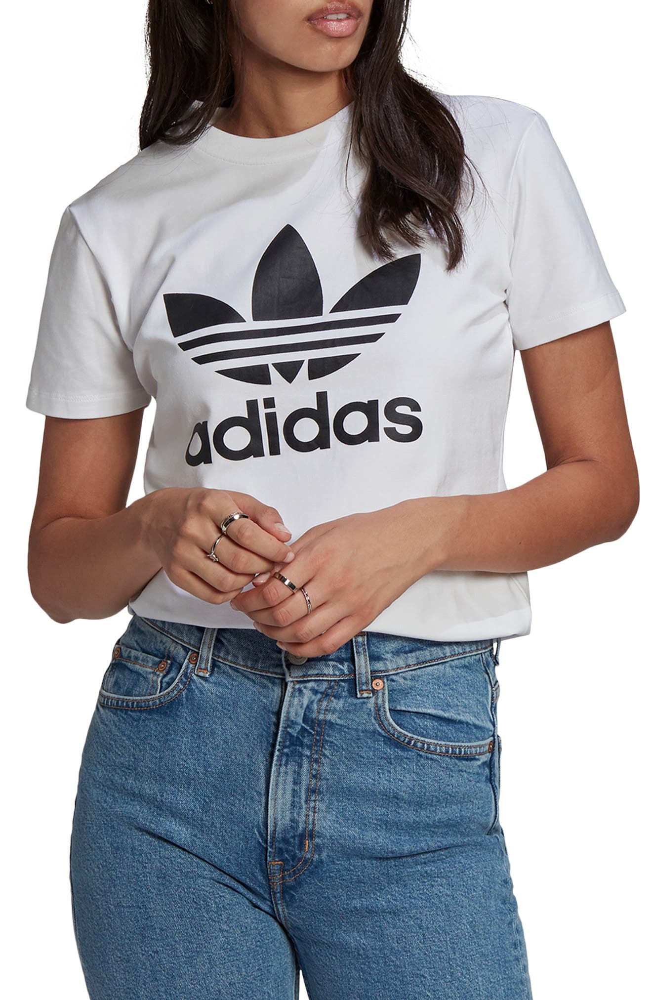 adidas crop graphic tee