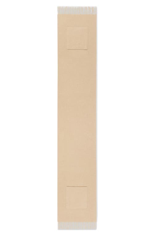 Lafayette 148 New York Patch Pocket Wool & Cashmere Fringe Scarf In Natural