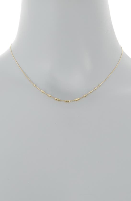 Shop Argento Vivo Sterling Silver Beaded Station Chain Necklace In Gold