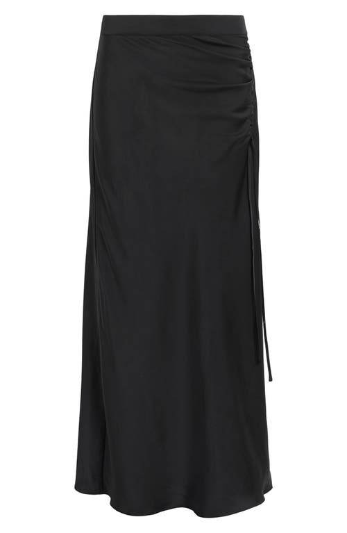 Shop Allsaints Alexia Ruched Skirt In Black