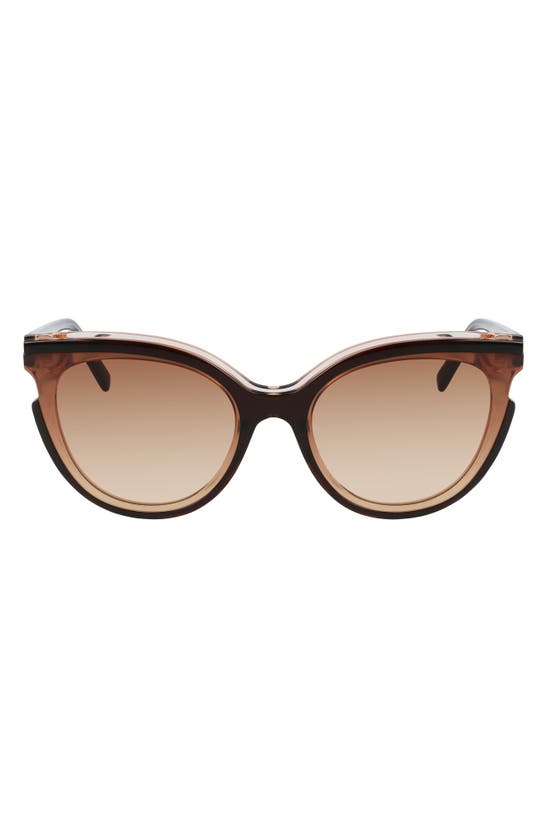 MCM 61mm Cat Eye Sunglasses MCM MCM 699S 661 Sunglasses Black Rose Gold Frame Rose  main image 3