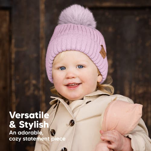 Keababies 2-pack Pom Knitted Beanie In Regalia