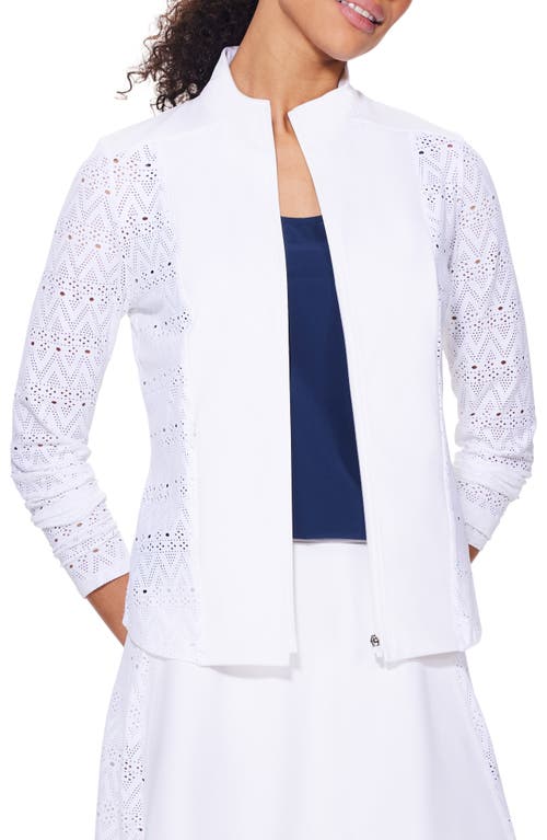 Active Lace Jacket in Paper White