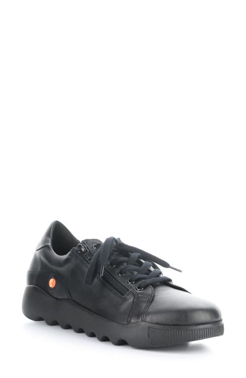 Whiz Sneaker in Black Smooth Leather