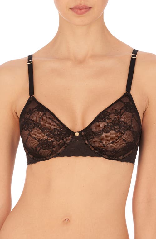 Shop Natori Bliss Allure Underwire Unlined Bra In Black/glow