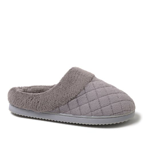 Dearfoams Libby Quilted Terry Clog Slipper In Medium Grey