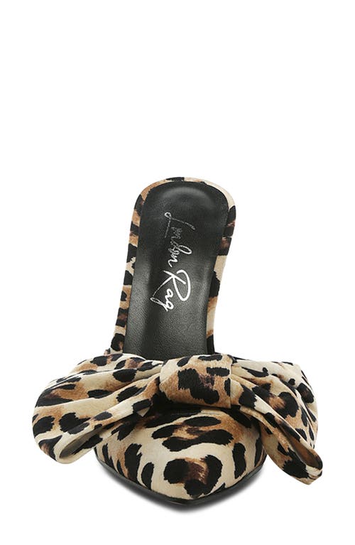 London Rag Joelle Leopard Bow Mule Pump In Leopard