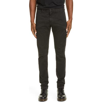 Stone Island Logo Patch Slim Cargo Pants, Black