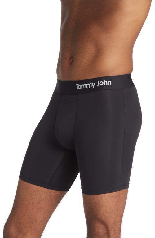 Shop Tommy John 2-pack Cool Cotton 6-inch Boxer Briefs In Navy/black