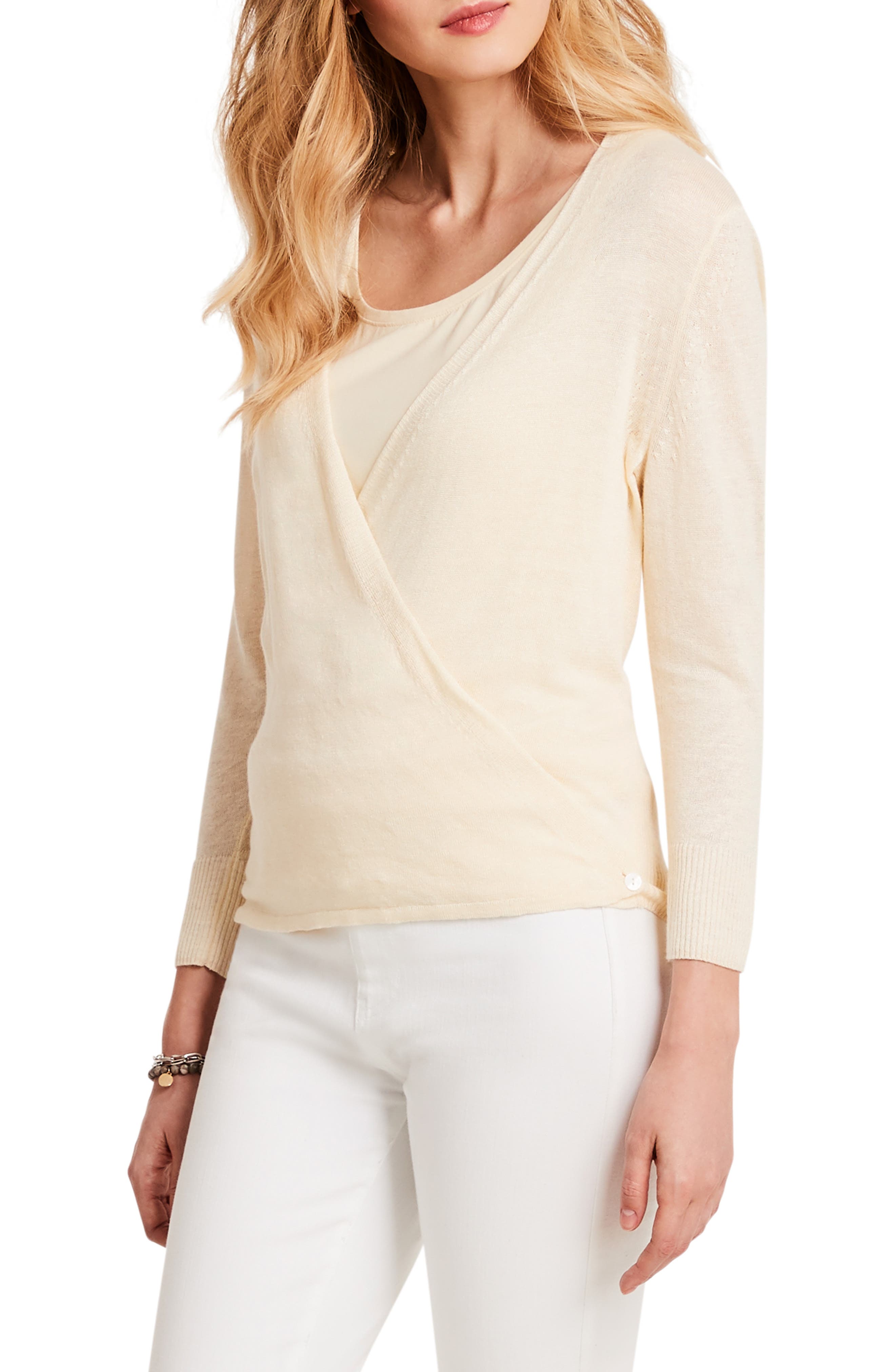 v neck ivory sweater