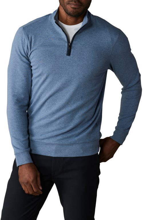 The Normal Brand Puremeso Weekend Quarter Zip Top In Slate Blue