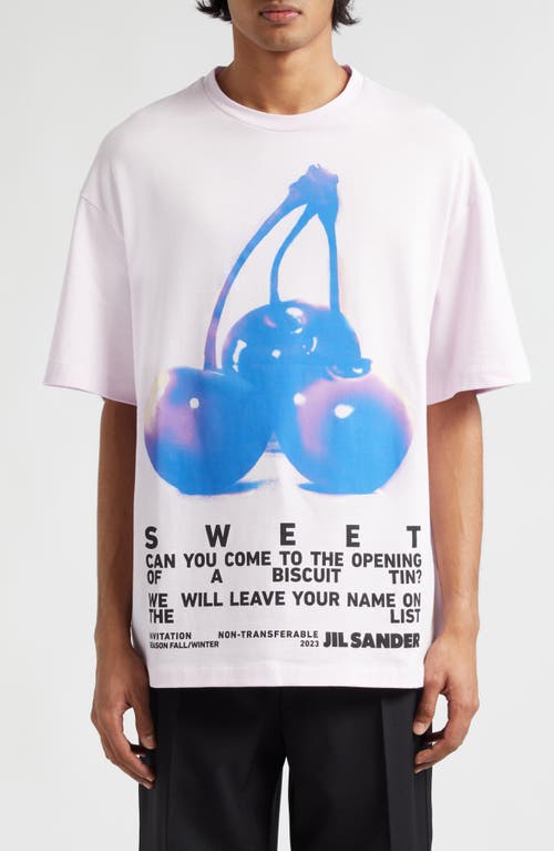 Jil Sander Cotton Graphic T-Shirt Blush Canvas at Nordstrom,