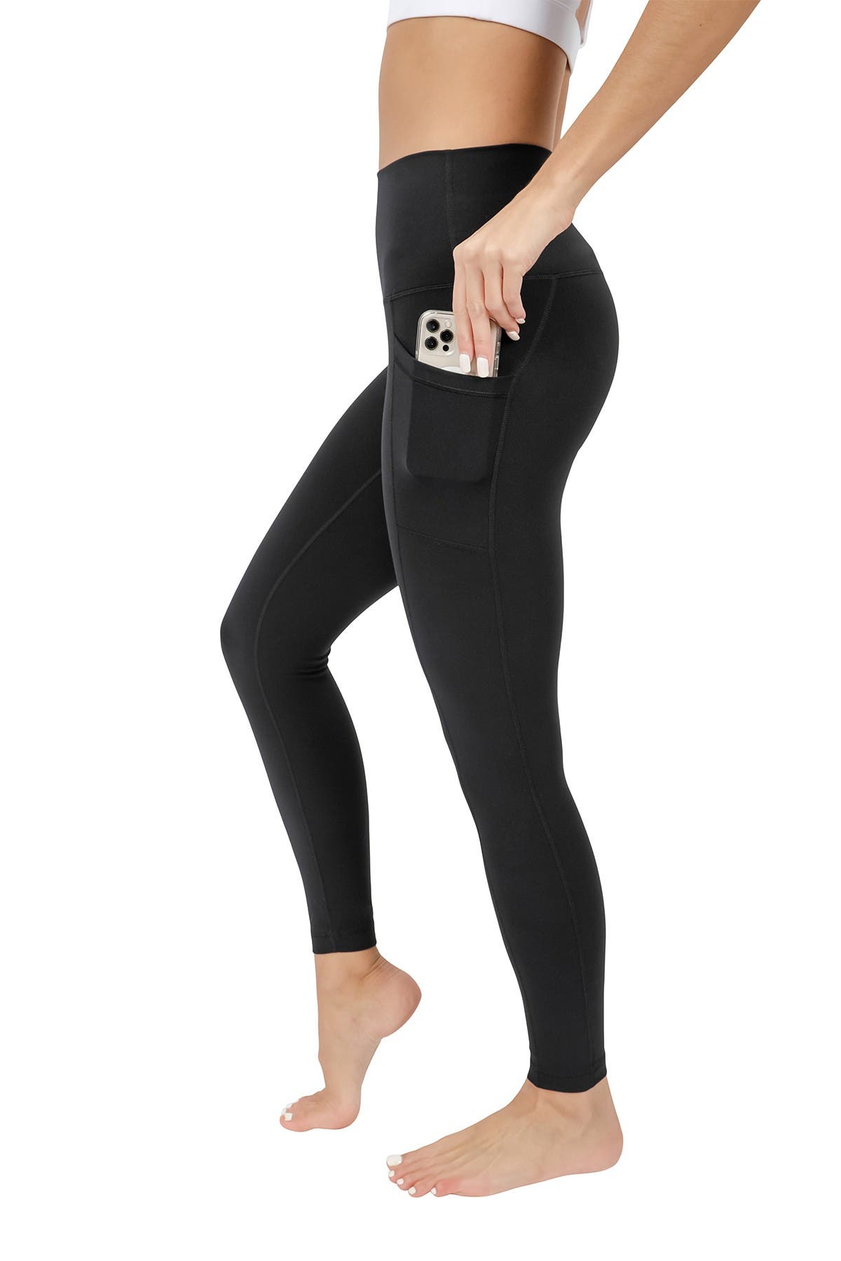 90 Degree by Reflex Cotton Super High Waist Ankle Length Compression Leggings with Elastic Free Waistband 