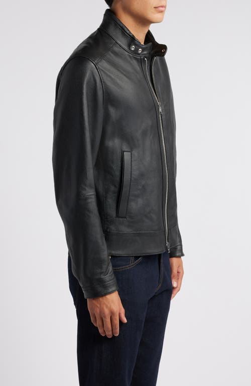 Shop Hugo Boss Boss Mansell Leather Jacket In Black