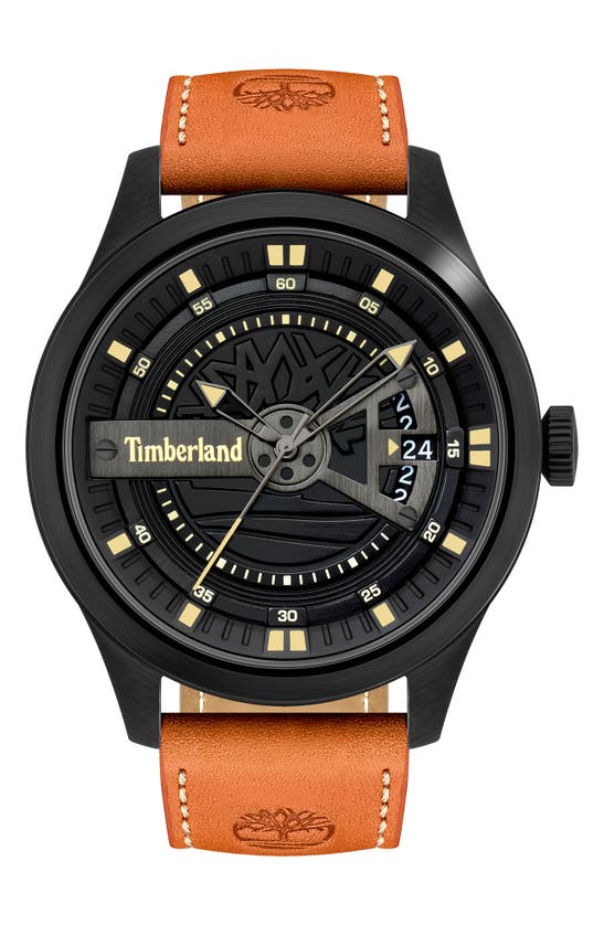 TIMBERLAND NORTHBRIDGE LEATHER STRAP WATCH, 46MM,TBL15930JS01