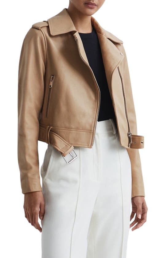 REISS TYLER LEATHER MOTO JACKET