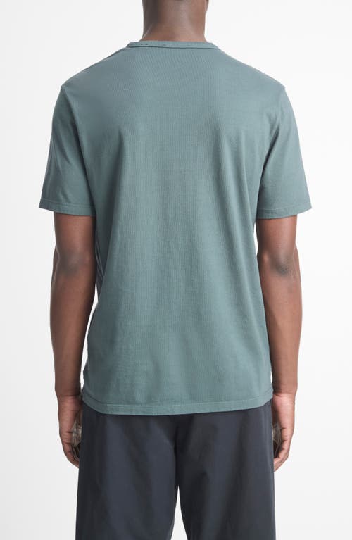 Shop Vince Solid T-shirt In Washed Petrol Green