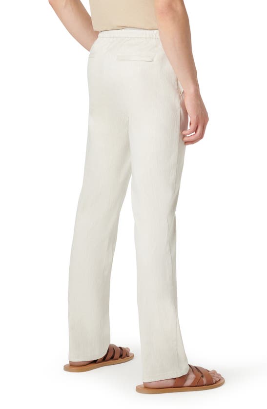 Shop Bugatchi Stretch Cotton & Linen Pants In Stone