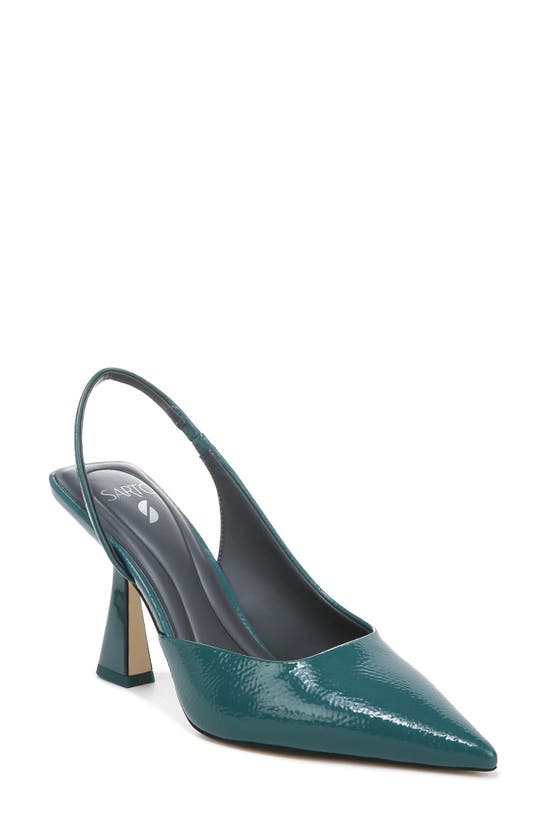 Sarto By Franco Sarto Arina Half D'orsay Slingback Pump In Dark Teal