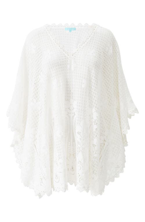 Melissa Odabash Josie Open Knit Cover-up Caftan In White