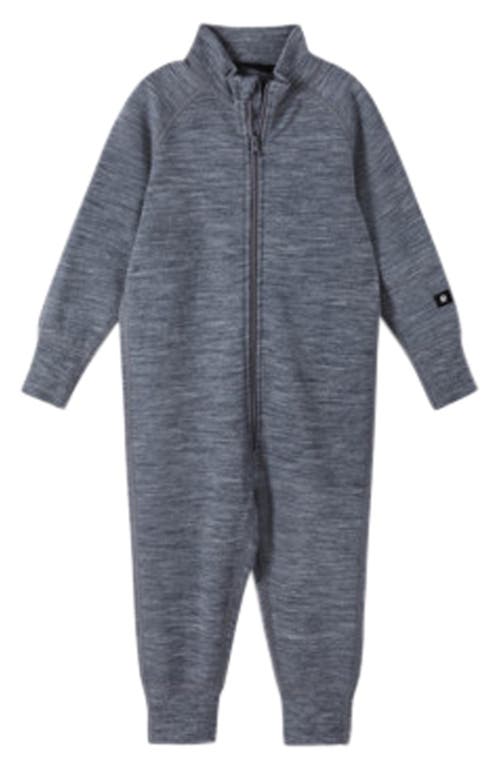 Reima Parvin Space Dye Wool Blend Waterproof Sweater Romper in Grey 