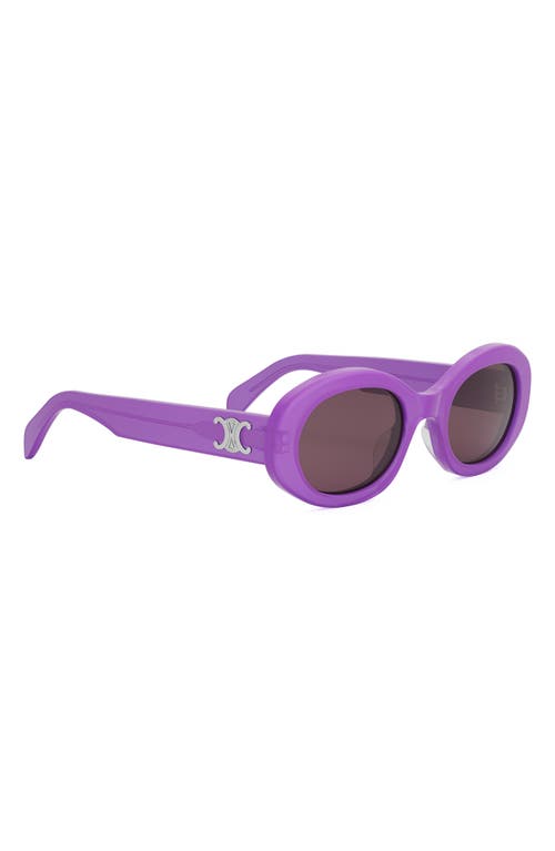 Celine Triomphe 52mm Oval Sunglasses In Pink