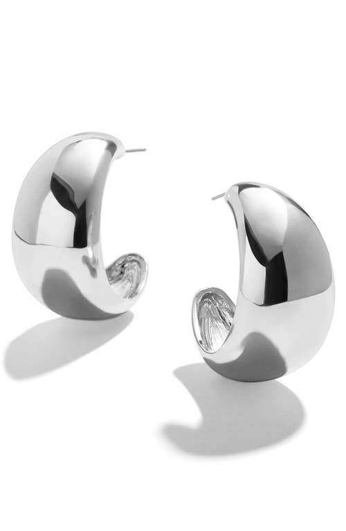 Emma Hoop Earrings in Silver