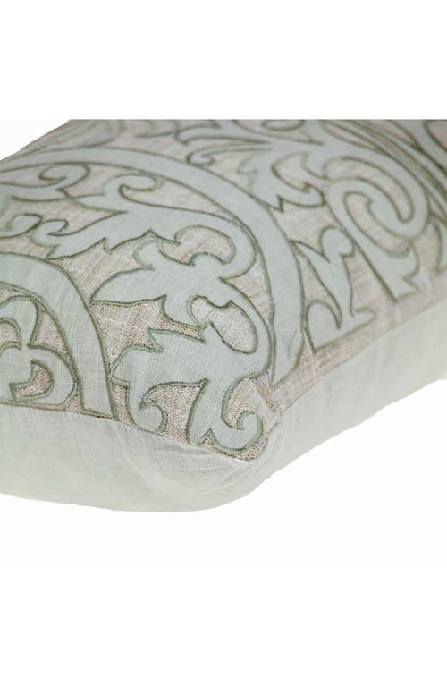 Parkland Collection Fleura Embroidered Throw Pillow In Beige